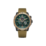 CITIZEN Ecology Drive Kollektsioon Valgusj&otilde;ul t&ouml;&ouml;tav Kvartsmehhanism Nahk-, Nailonrihmaga Kell JY8074-11X Green Regular Watch Box