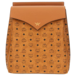 MCM Diamond Aw24 Visetos logoga napa nahast seljakott keskmise suurusega meestele, konjakiv&auml;rvi MMKEAAK01CO001 Basic Set (Bag+Dust Bag)