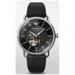 Emporio Armani Aviator Sinine Must Nahast Meeste Kronograafi Kvartsikell AR60026 sinine