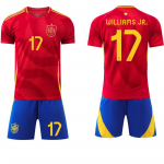 2024 Euro Hispaania kodus&auml;rk #7 Morata #19 Yamal #17 Nico #18 Olmo Jalgpallis&auml;rgid XL