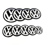 2026 Kuum Tootekataloog VOLKSWAGEN VW 4 tk Autovelje Keskkatte Korgid Veljekate Keskosa Embleem Kleebis Logo Embleemid VW Touareg Tera jaoks 4 pcs 40mm Sticker black