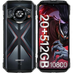 DOOGEE S118 Mobiiltelefonid Android 14, 20 GB RAM + 512 GB ROM Nutitelefon Helio G99, 10800 mAh(33 W kiirlaadimine) , 6,58&rdquo; FHD+ 120Hz, 50MP+12MP &Ouml;&ouml;n&auml;gemine punane