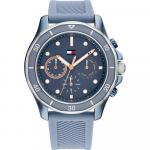 Tommy Hilfiger Brooklyn Blue Silikoon/Kummist Rihm Naiste Kvartsikell 1782571 sinine