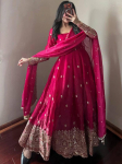 Naiste Bollywoodi peokleit Fandy siidist kleit p&uuml;ksid dupattaga komplekt India disaineri Anarkali salwar &uuml;likond M roosa