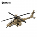 259 tk AH64 Apache helikopteri ehitusklotsid S&otilde;jav&auml;e Armee r&uuml;ndekopteri mudelklotsid Eri&uuml;ksuse kingitus Kodu kaunistus no original box