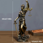 9.5X5X19cm Loominguline Retro &Uuml;mara p&otilde;hjaga Justiitsijumalanna kuju Advokaadikontori ornament Kingitused Kodu Elutoa Skulptuur Lauadekoratsioon