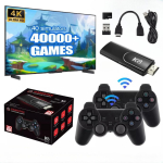 K8 juhtmevaba retrom&auml;ngukonsool 40 000 sisseehitatud klassikalise m&auml;nguga, 4K HDMI-teleri v&auml;ljund, topelt 2,4G juhtmevaba kontroller, 64G nostalgiline m&auml;ngupulk