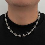Ingemark Punk Geomeetriline Pentagramm Ripatsiga Choker Kaelakee Meestele Hip Hop H&otilde;bedane V&auml;rv Kaelakee Meeste Mood T&auml;navaehted Kingitus brown