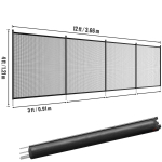 Basseiniaed, 4 x 12 jalga basseiniaedad maasse paigaldatavate basseinide jaoks, Eemaldatav lasteohutusega basseiniaed, Lihtne ise paigaldatav ujumisbasseiniaed, 340 gsm Teslin