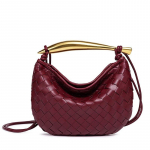 Moodne Sardiinide K&auml;sitsi Kootud Kott K&auml;es Kantav Pelmeenikott Vabaaja Mitmek&uuml;lgne Kaasaskantav &Otilde;la Messenger Bag 28*2*18 veinipunane v&auml;rv