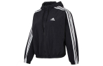 adidas Naiste Essentials 3-triibuline kootud tuulejope Must HT3399 XXL