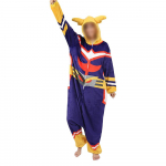 Minu kangelas Academia All Might Cosplay Pol&uuml;esterseguga Halloweeni ja Anime F&auml;nnidele M