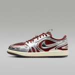 Jordan 1 Low tootmisviis V3 Tume meeskonnapunane metallik h&otilde;be (Naiste omad) 37.5