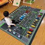 Kompleksne v&otilde;idus&otilde;idurada Laste vaip Mitme ringiga auto m&auml;ngumatt Laste m&auml;ngutuba Hariv liiklusteema vaip Moodne kodu sisustus 80cm x 120cm