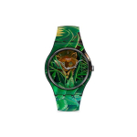 Swatch Art Collaboration Series Kvartsliikumine Veekindel Disain Unisex K&auml;ekell 41 mm Roheline Ketas Plastikust Korpus Silikoonrihm Unisex kellad SUOZ333 Green Strap
