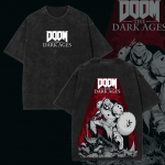 Unisex L&otilde;ige Pestaud &Uuml;lesuuruses T-s&auml;rk Unisex Naistele Klassikaline M&auml;ng Doom Graafiline T-s&auml;rk Streetwear Harajuku Vintage T-s&auml;rk FeUnisex Unisex R&otilde;ivad S
