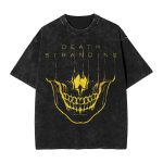 Suvised pestud &uuml;lisuured t-s&auml;rgid Death Stranding graafilise tr&uuml;kiga t-s&auml;rk puuvillased l&uuml;hikeste varrukatega t-s&auml;rgid meeste ja naiste riided L black