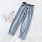 K&otilde;rge v&ouml;&ouml;kohaga teksad Naiste haaremip&uuml;ksid lahtised vabaaja pluss suuruses High Street Denim p&uuml;ksid S