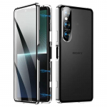 360 t&auml;iskaitse&uuml;mbris Sony Xperia 1 VII 1 VI 10 5 Xperia1 V jaoks, kahepoolne magnetiline adsorptsioon, karastatud metallklaasist kaitsekaas Xperia 1 VII 2025 h&otilde;be