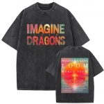 Rocki b&auml;nd Imagine Dragons Loom Maailmatuur 2026 Pesitud Vintage T-s&auml;rk Mehed Naised Gooti &Uuml;le suuruse T-s&auml;rgid Unisex Vabaaja T-s&auml;rk S mitmev&auml;rviline