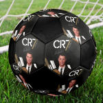 CR7 Jalgpallistaari Prindi suurus5 Jalgpall, v&auml;rviline, sobib igas vanuses, masin&otilde;mmeldud, PVC materjal, v&otilde;istlusklass, vastupidav ja k&otilde;rge p&otilde;rkega gray