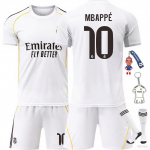 Laste Mbapp&eacute; 10# Jalgpalli S&auml;rgi Komplekt Valge Pol&uuml;ester Kingitus Kaasas 100-110 CM