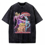 JoJos Bizarre Adventure Johnny Joestar Graafiline T-s&auml;rk Meestele Vintage Pesitud Puuvillased T-s&auml;rgid Manga T-s&auml;rk Harajuku Meeste Topid M