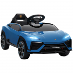 Laste elektriline auto 12V, Laste auto 2,4 GHz puldiga, 2 mootorit, Sarv, LED-tuled, Muusika, 101,5 x 49 x 43 cm, Sinine 101.5 x 49 x 43 cm sinine
