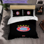 Bayern M&uuml;nchen 3-osaline voodipesukomplekt Pehme tekikott komplekt padjap&uuml;&uuml;ridega Tr&uuml;kitud magamistoa dekoratsioonikomplekt koduks 135cm*200cm