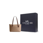 COACH Gallery PVC nahast kott, ostukott, &otilde;lakott, k&auml;ekott suur naiste tumekollane CW381-IMXHE One Size 3 black