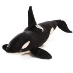 50/130cm Elutruu Orcinus Orca Must Vaal Pehmem&auml;nguasi T&auml;idisega Orcinus Orca Kala Nukk Padi Laste S&uuml;nnip&auml;evakingitus 50cm black
