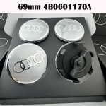 4 tk 60mm 61mm 68mm 69mm Auto Ujuv Disain Ratta Keskkate Rummu Katted Embleem Audi A3 A4 A5 A6 A7 A8 S4 jaoks Autotarvikud gray
