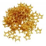 100 tk. Punk Star Stud Needid Pentagramm k&uuml;&uuml;nised Naelapead Nahast k&auml;sit&ouml;&ouml; 12mm kuld