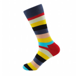 Moodsad sokid Kvaliteetsed meeste sokid Vibrant Autumn Crew puuvillased sokid Triibulised sokid One size