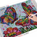 T&auml;isruudukujuline teemant 5D DIY Teemantmaal liblikas Teemanttikandiga teemantmosaiik 15*20 cm