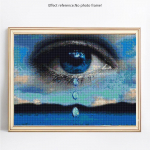 5D Teemantmaal, T&auml;ispuurimise &uuml;mmargune joonisfilm Teemanttikandid Mere teemantmosaiigist kivid 20X30