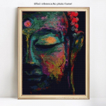 5D DIY teemanttikandid Buddha t&auml;is &uuml;mmargune kivikivist usuline portree teemantmaal 20X30CM