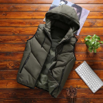 Meeste talvine vest sulejope trend sulejope kantakse v&auml;ljas suur suurus varrukateta jope talv XXXXL roheline