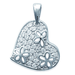 Les Tr&eacute;sors De Lily [G7881] - h&otilde;bedane ripats 'Love Flora' h&otilde;bevalge (roodiumiga kaetud) - 15x15 mm valge