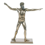 Les Tr&eacute;sors De Lily [M9648] - Figurine r&eacute;sine 'Zeus' bronze - 23x24x7 cm pruun