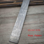 22/25 CM VG10 k&otilde;rge k&otilde;vadusega roosi v&otilde;ileiva muster Damaskuse terasest tooraine isetegemise tera noa terasriba Rose(22x3x0.3CM)