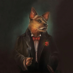 5D DIY Diamond Painting Dog Cosplay Boss Tikand Ristpistes 30x30CM