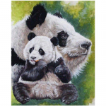 T&auml;ielik 5D Teemantmaaling Loom Panda Teemanttikandid Ristpistes Kodukaunistus K&auml;sitsi valmistatud kingitus 25x30cm