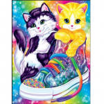5D DIY Teemanttikandid Kass K&uuml;lmkapis Teemantmaal Koomik Ristpistes Mosaiik 20X30CM