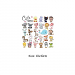 Armsad loomad Kleebised Patch Baby Diy T-s&auml;rk Keskkonnas&otilde;bralikud r&otilde;ivakleebised Pestavad triibulised plaastrid r&otilde;ivastele Armas l&otilde;vitiiger 10x10 cm