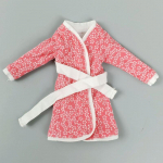 Roosa lilleline lilleline hommikumantel Barbie-nuku vannitoa&uuml;likonnale Talvine pidžaama kandmine magamismantel Vabaaja riided Barbie jaoks isetegemine 1/6 m&auml;nguasi roosa