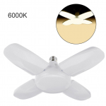 Kokkupandav garaažitera, reguleeritav kolmeleheline LED-pirn, ventilaator laelamp peokaunistus 6000K#