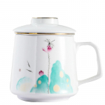 Keraamiline teeeraldustass Portselanist k&auml;sitsi maalitud teetassid filtriga Creative Color Glaze Office Water Kruus Joogin&otilde;u kingitus