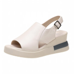 Naiste suver&otilde;ivad Naiste suvemood Paksu tallaga sandaalid Nahast Slope-stiilis k&otilde;rge kontsaga sandaalid 39