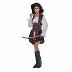 T&auml;iskasvanud naiste kariibi mere piraatide cosplay kost&uuml;&uuml;mid, luksuslikud naiste Halloweeni peokomplektid M
